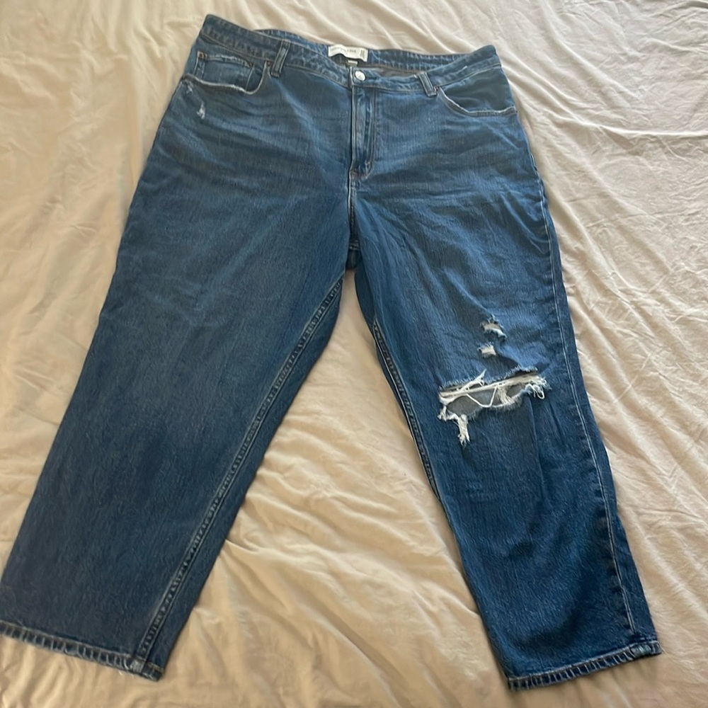 Abercrombie & Fitch Curve Love The Mom High Rise Jeans
